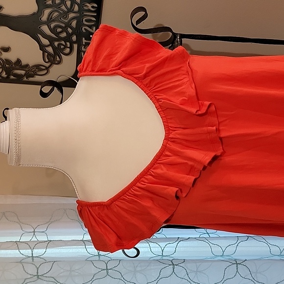 Torrid Coral Orange Super Soft Ruffle Cami Tank Top  Plus Size 1 1X or 14/16 - Picture 7 of 14